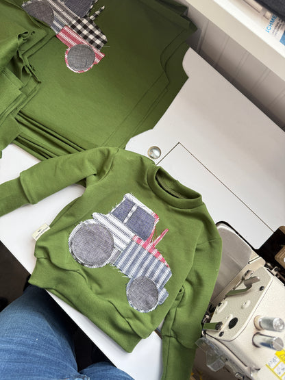 Patchwork Tractor Lounge Sweater - WW x TLC Pasture Pieces