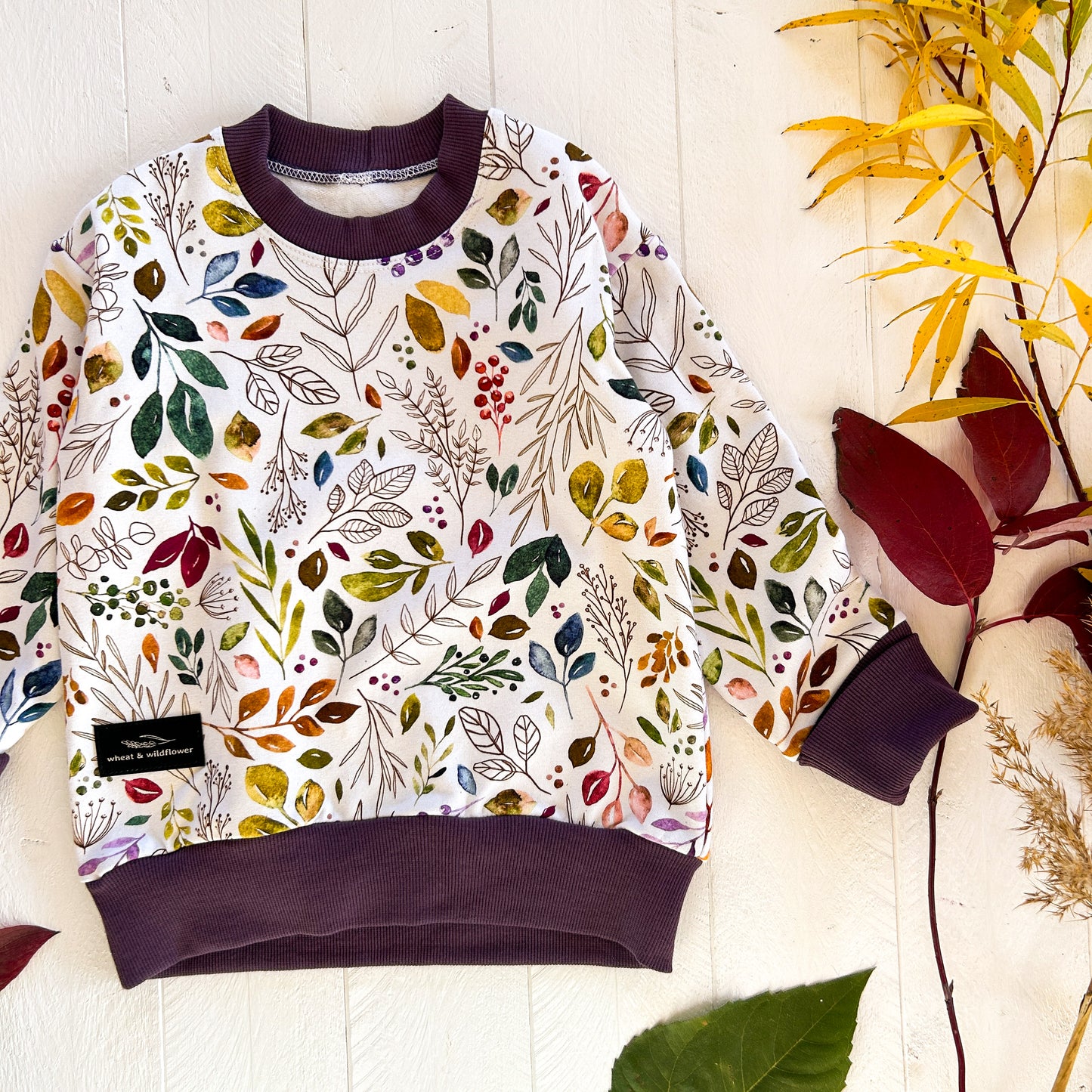 Jewel Sprigs & Leaves Lounge Sweater