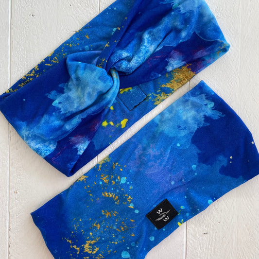 Luxe Headband - Blue & Gold