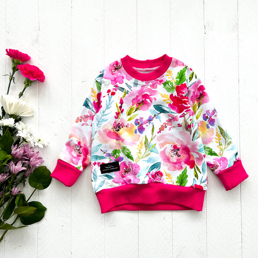 Fuchsia Blooms Lounge Sweater