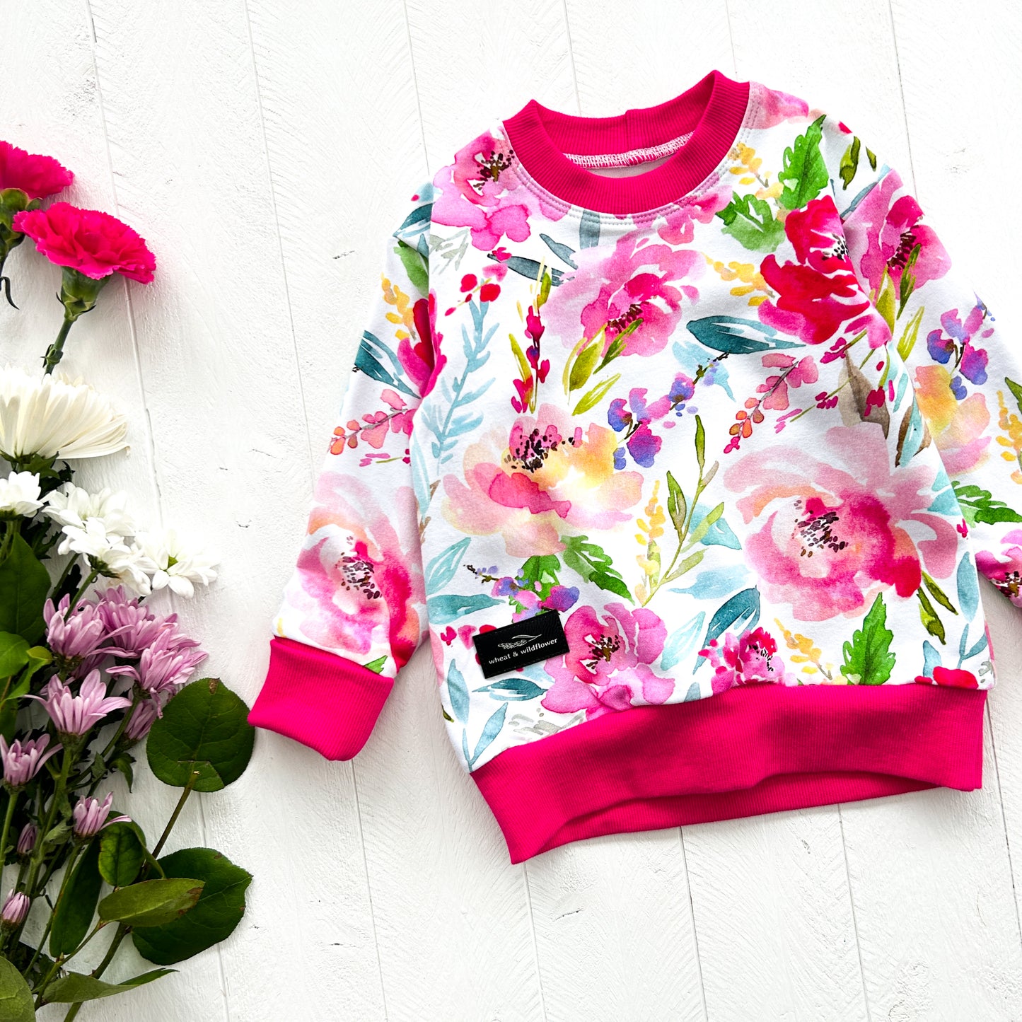 Fuchsia Blooms Lounge Sweater