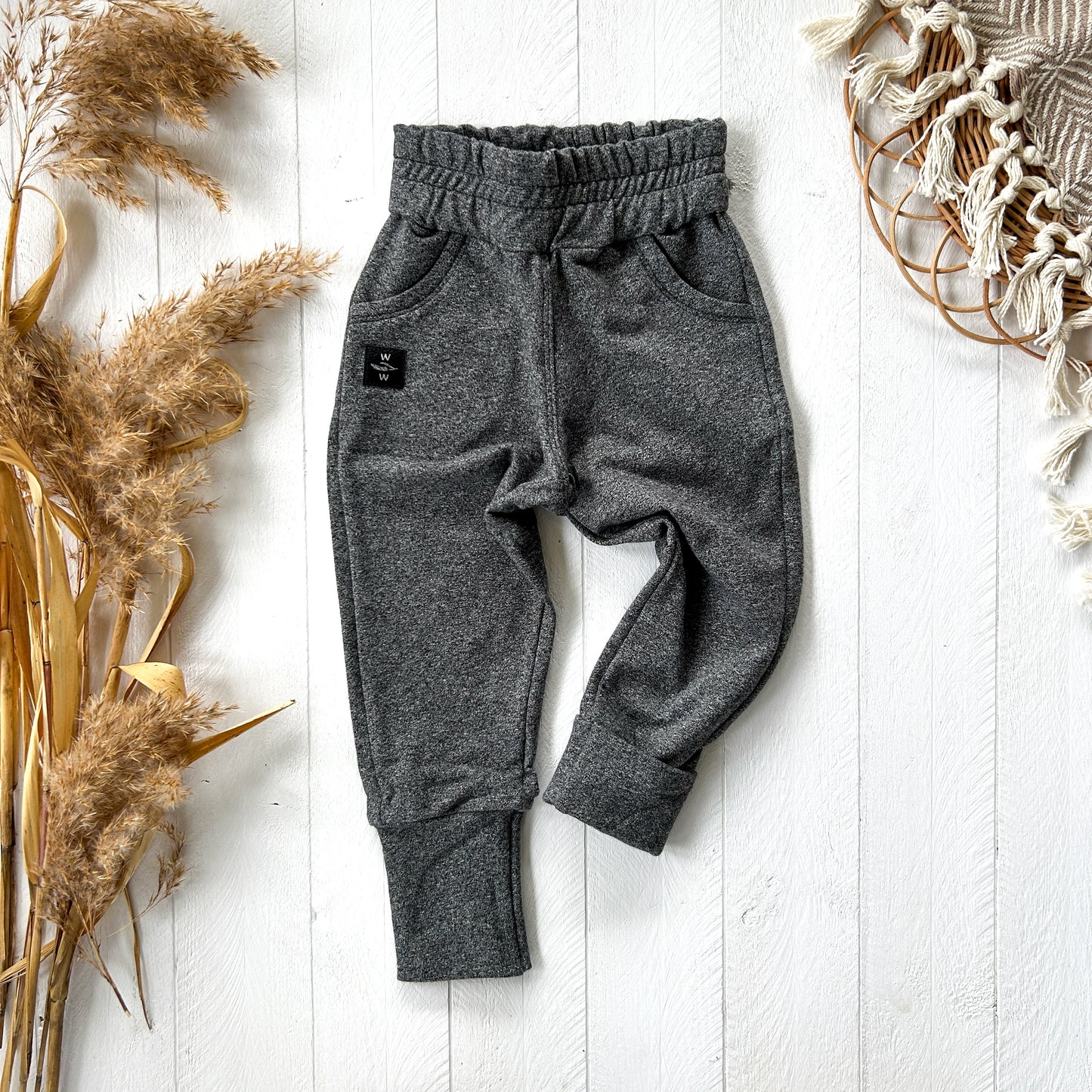 Grow With Me Joggers - Salt & Pepper