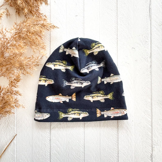 Let's Go Fishing Lined Beanie