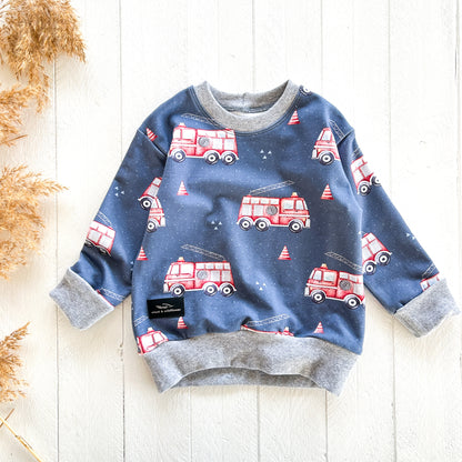 Fire Trucks Lounge Sweater