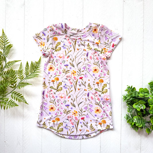 Chamomile Tee Dress - Sunny Meadow Blush