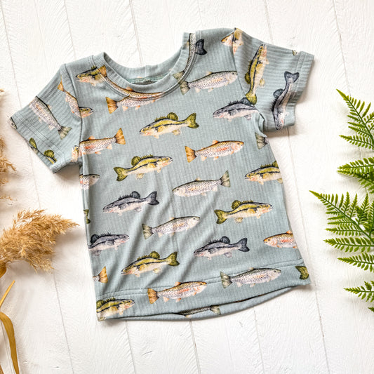 Curved Hem Tee - Take me fishing