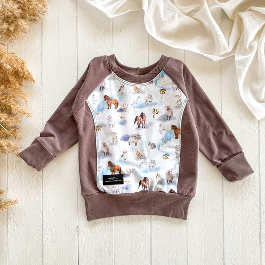 Icelandic Dreams Grow With Me Pullover - Taupe