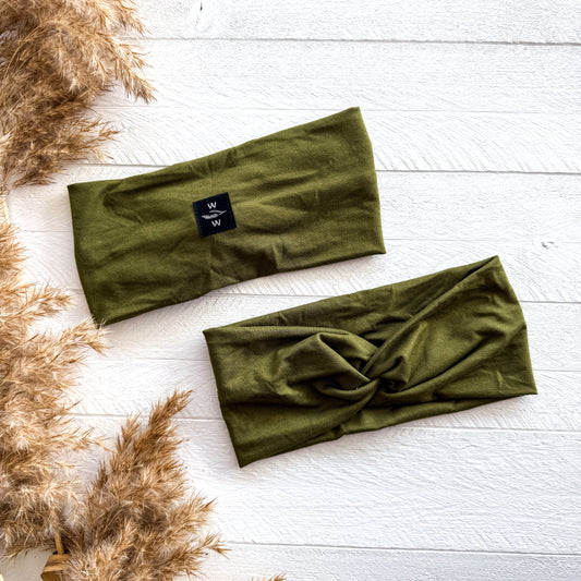 Luxe Headband - Mossy Green