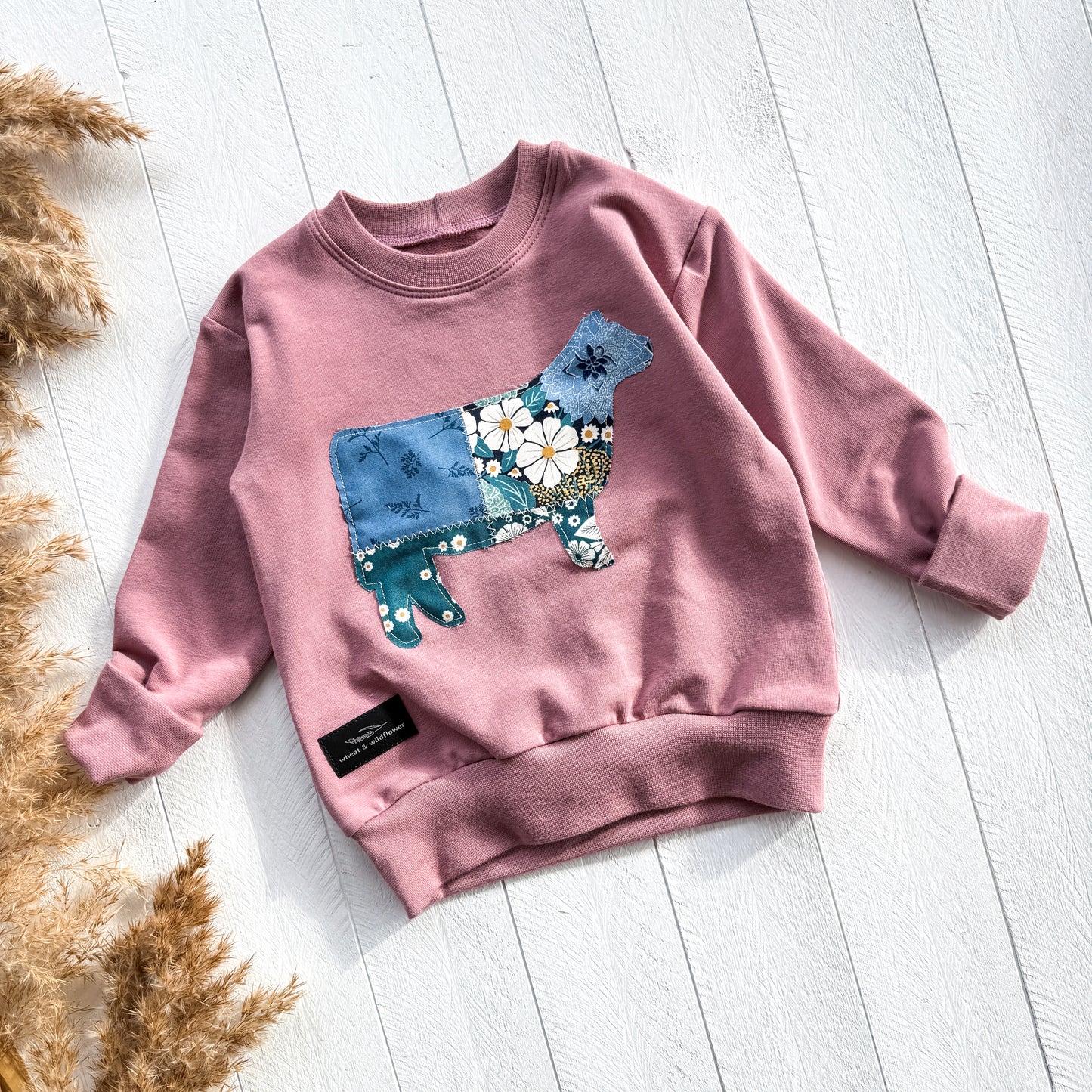 Patchwork Heifer Lounge Sweater - WW x TLC Pasture Pieces