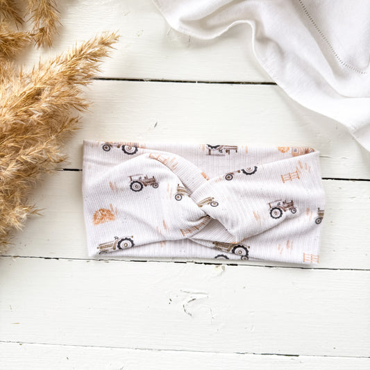 Luxe Headband - Tractors & Wheat