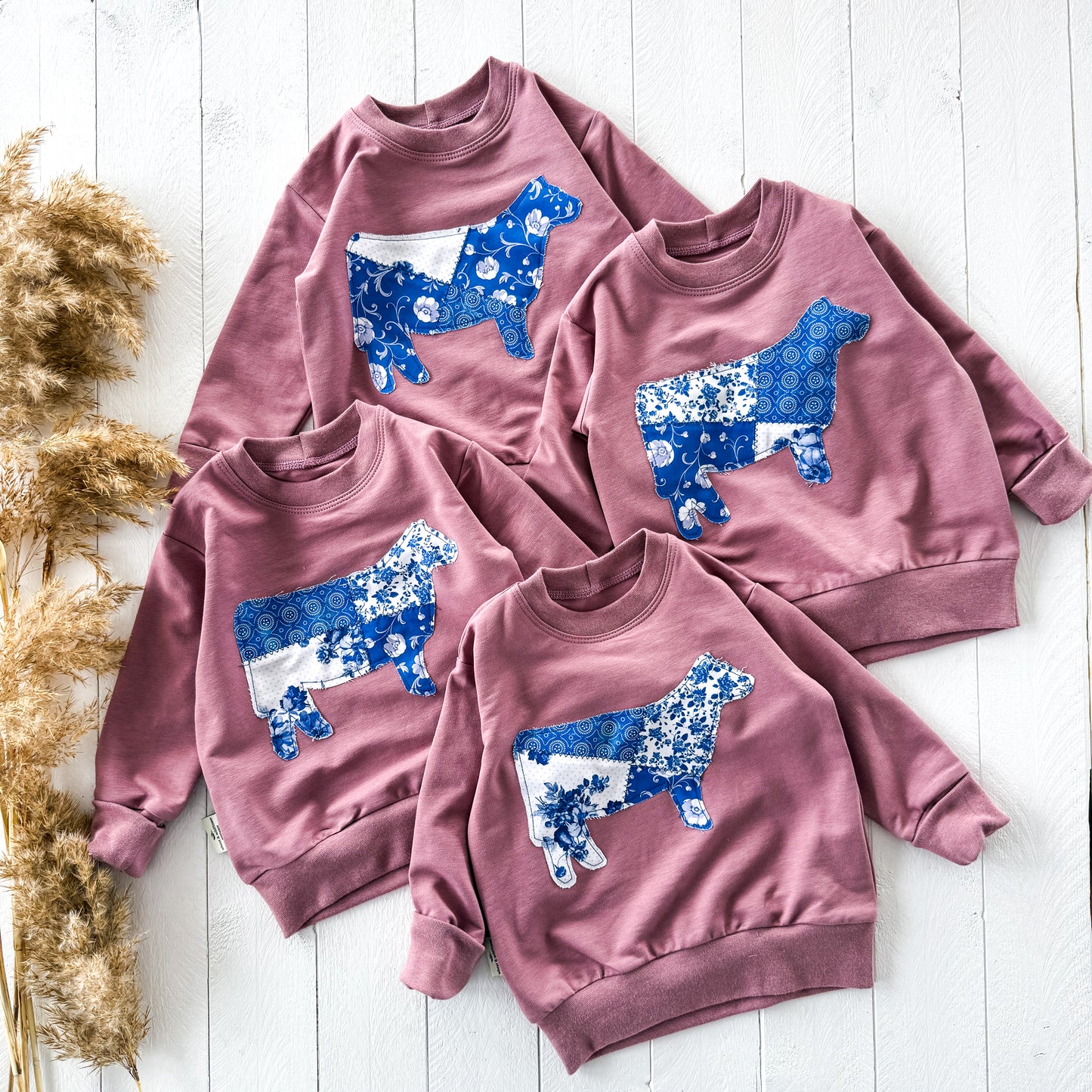 Patchwork Heifer Lounge Sweater - WW x TLC Pasture Pieces