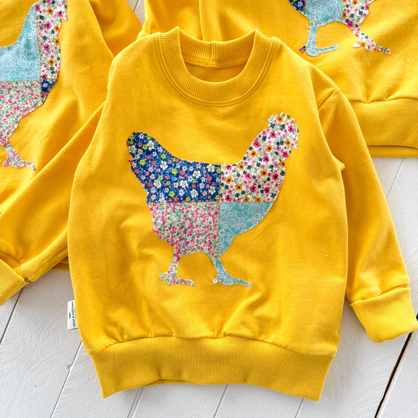 Patchwork Chicken Lounge Sweater - WW x TLC Pasture Pieces
