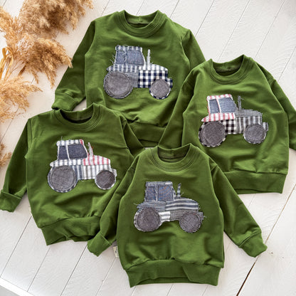 Patchwork Tractor Lounge Sweater - WW x TLC Pasture Pieces