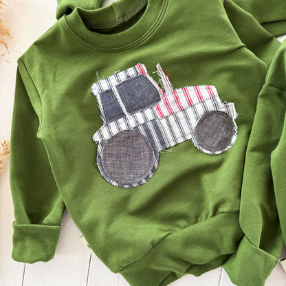 Patchwork Tractor Lounge Sweater - WW x TLC Pasture Pieces