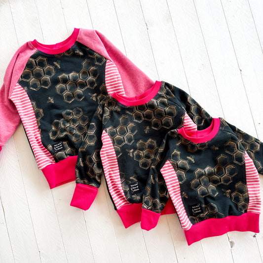 Busy Bees OOAK Pullover