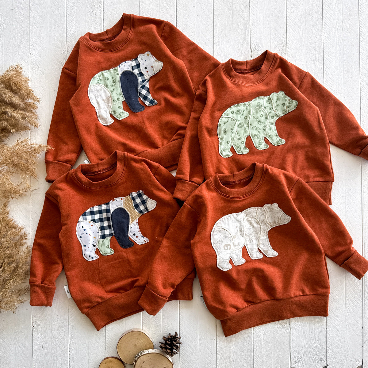 Patchwork Bear Lounge Sweater - WW x TLC Pasture Pieces