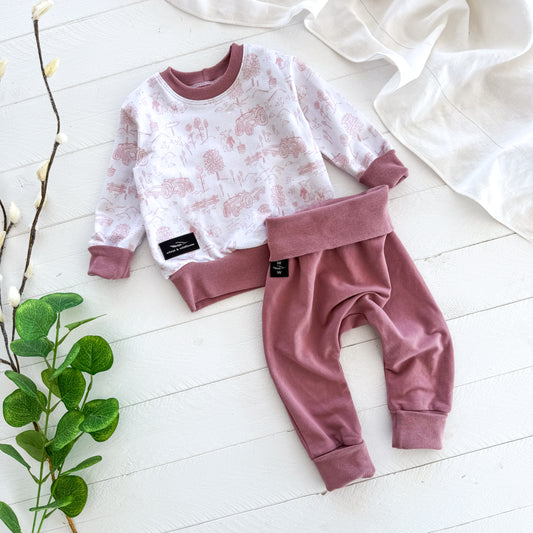 Pink Farm Friends Baby Set