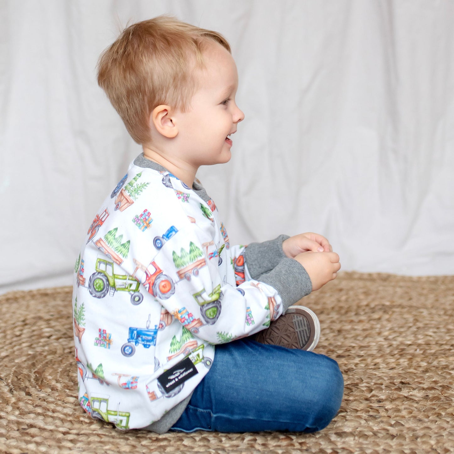 Express Delivery Christmas Tractors Lounge Sweater