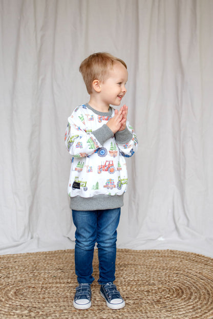 Express Delivery Christmas Tractors Lounge Sweater