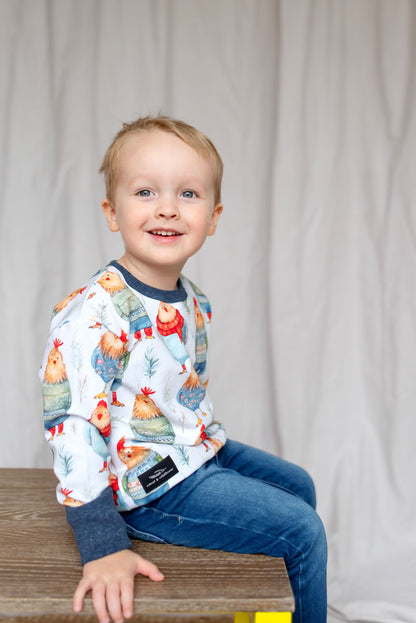 Sweater Weather Chickens Lounge Sweater