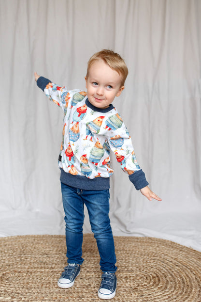 Sweater Weather Chickens Lounge Sweater