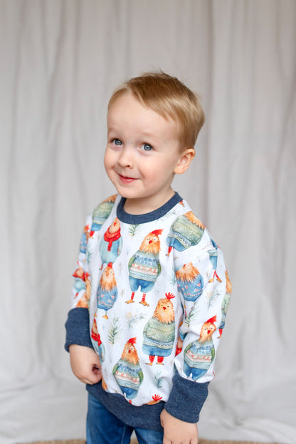 Sweater Weather Chickens Lounge Sweater