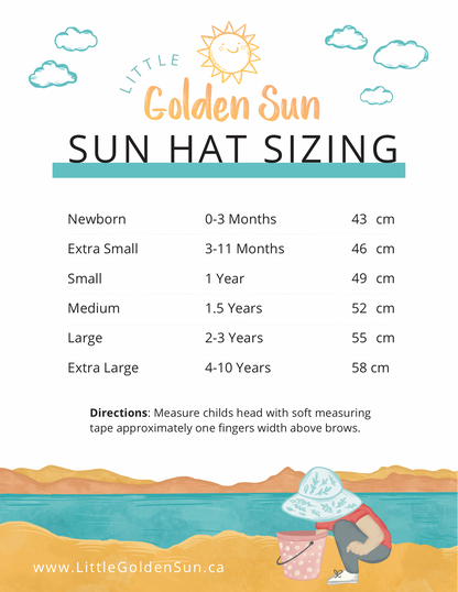 Tractors & Wheat Sun Hat - by Little Golden Sun