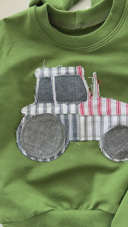 Patchwork Tractor Lounge Sweater - WW x TLC Pasture Pieces