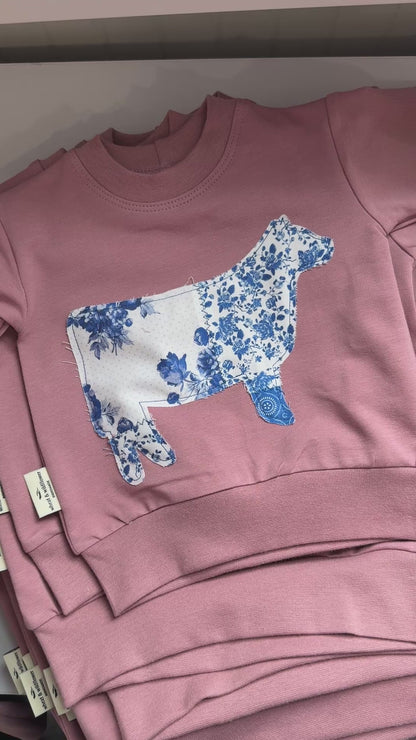 Patchwork Heifer Lounge Sweater - WW x TLC Pasture Pieces