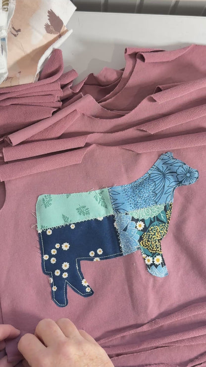 Patchwork Heifer Lounge Sweater - WW x TLC Pasture Pieces