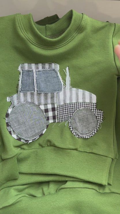 Patchwork Tractor Lounge Sweater - WW x TLC Pasture Pieces