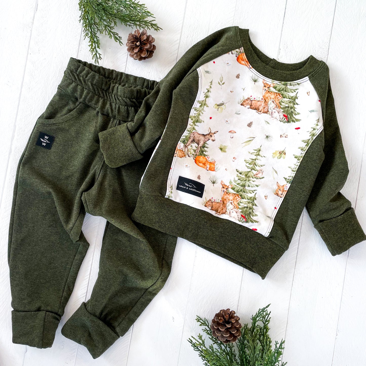 Forest Babies Pullover - Moss