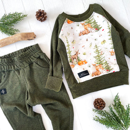 Forest Babies Pullover - Moss