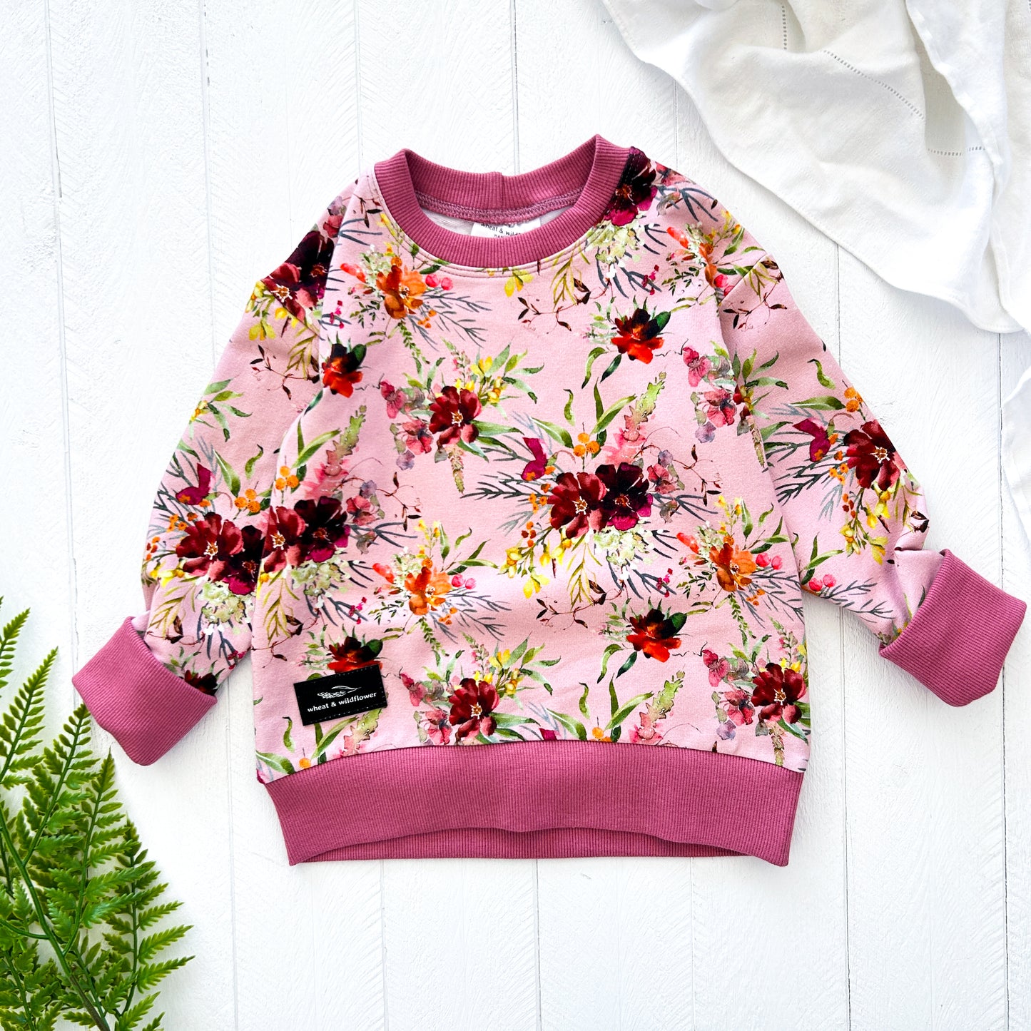 Wildflower on Pink Lounge Sweater
